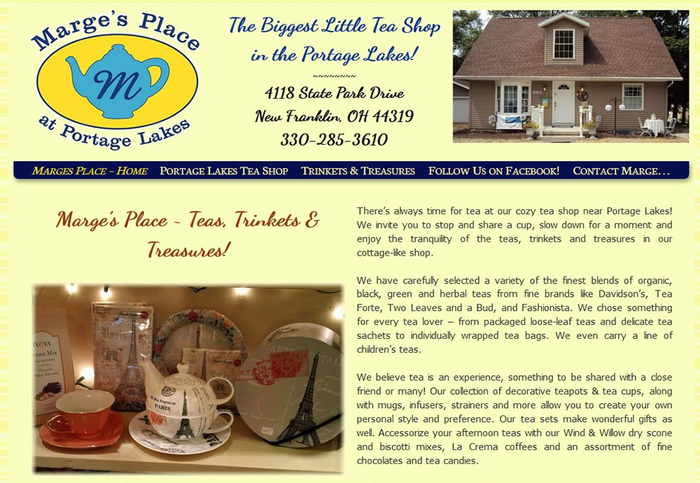 Marges Place - Portage Lakes Tea Shop