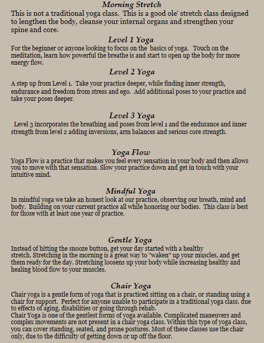 Class Descriptions